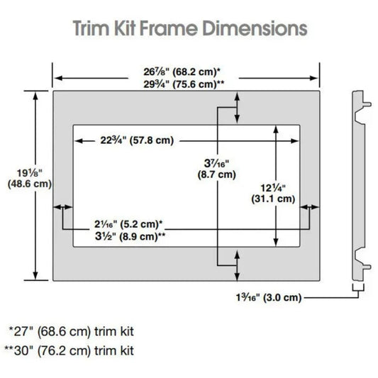 Trim Kit Empotrable para Microondas de 1.6" Whirlpool