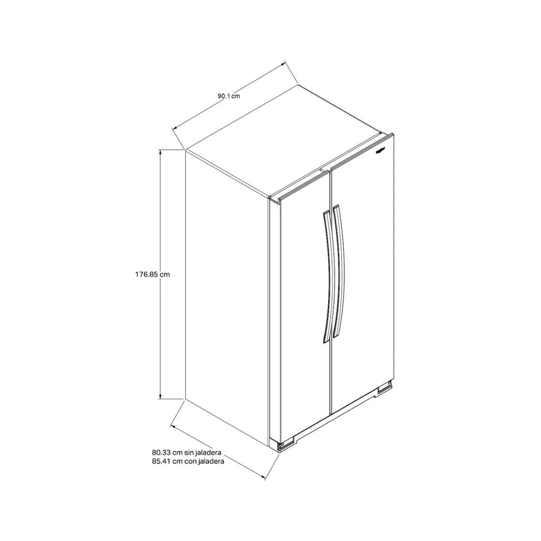 Nevera Side by Side de 25" 708L Whirlpool