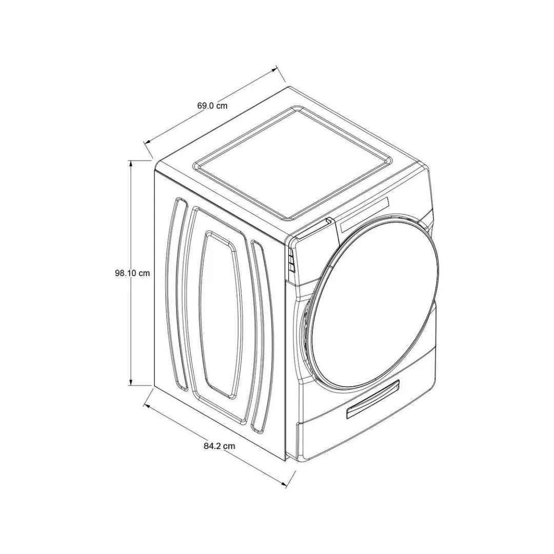 Lavadora Automatica Blanca de 23Kg Whirlpool