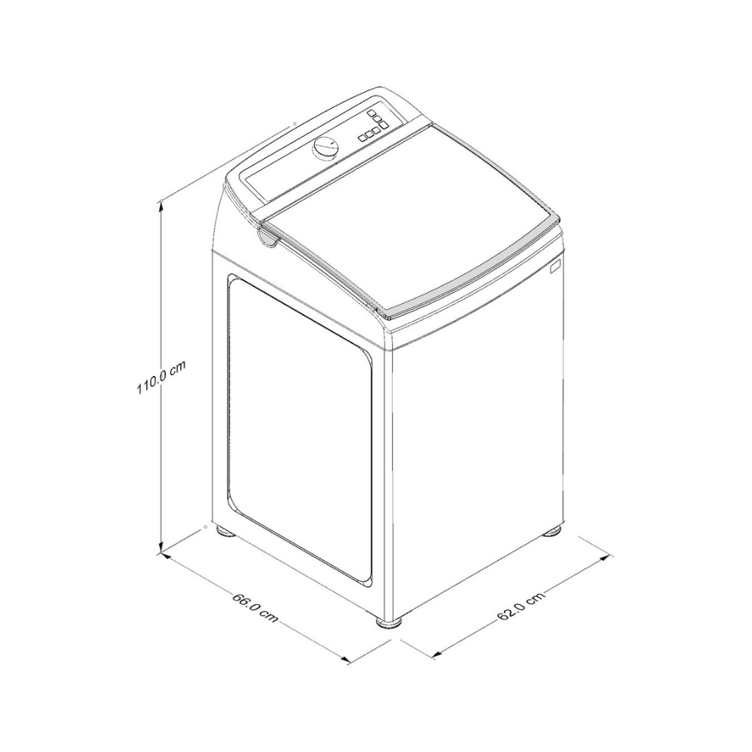 Lavadora Automática Gris con Impeller de 20Kg Whirlpool