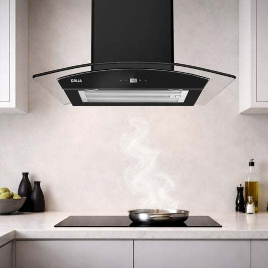 Campana Decorativa de Pared Negra 76 cm Prisma Touch 76 Black Drija
