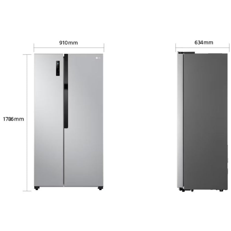 Nevera Side by Side de Acero de 508 Litros LG