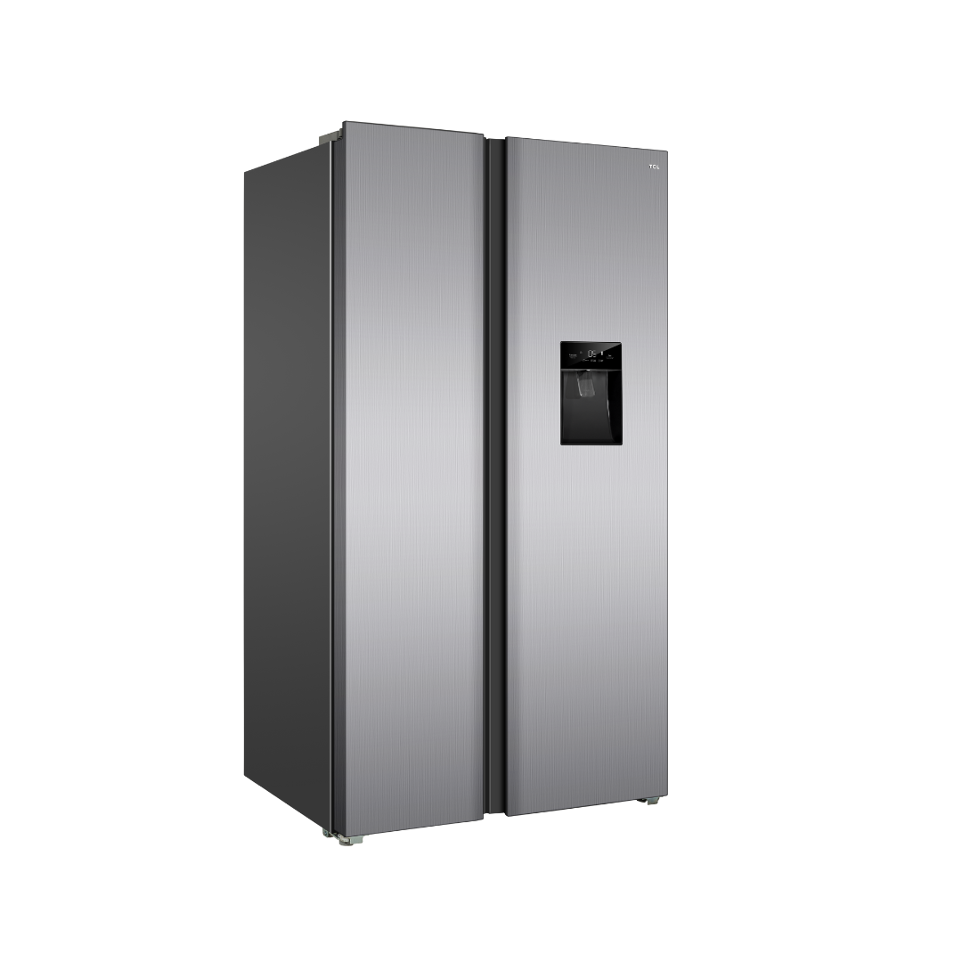 Nevera Side by Side Gris Cristal con Dispensador de Agua de 595 Litros TCL