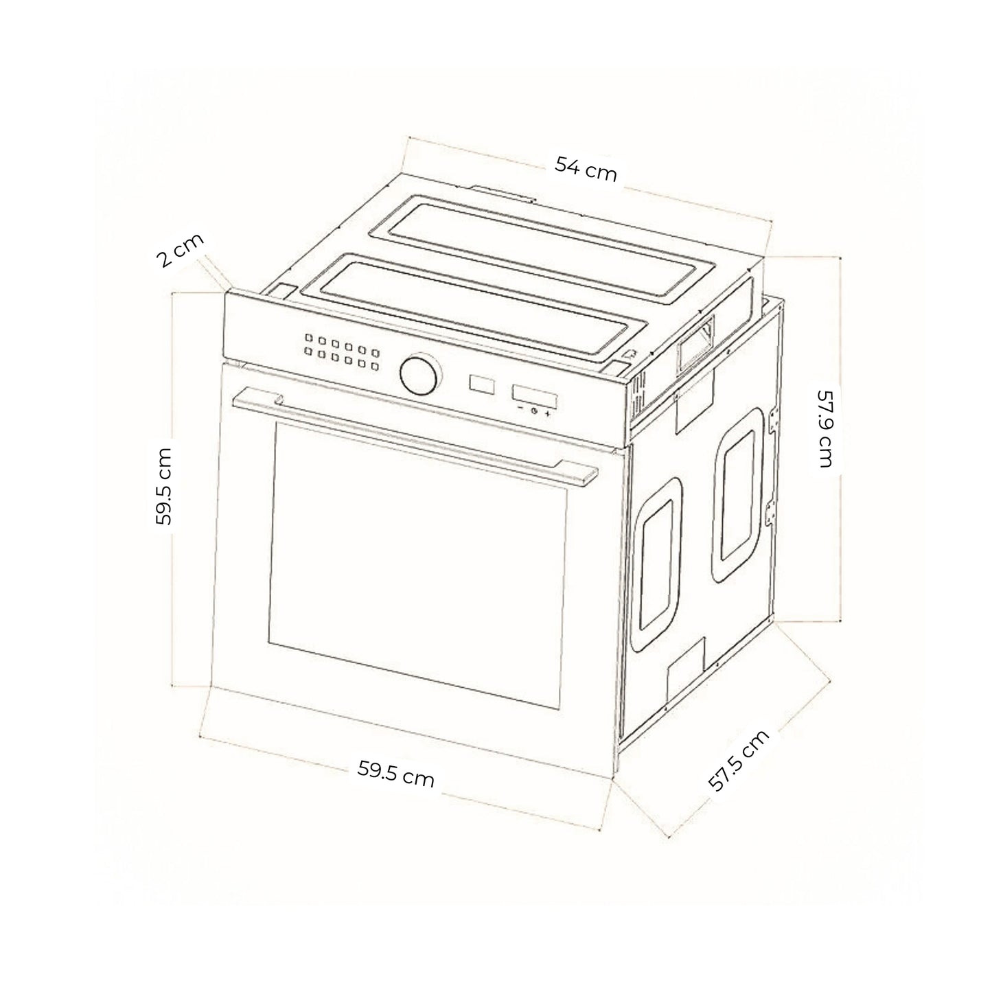 Horno Eléctrico con Airfryer Indico 60 Drija