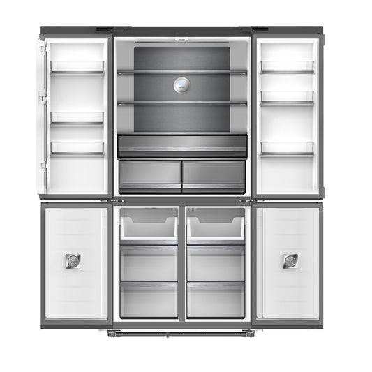 Nevera Side by Side de Espejo Negro 522 Litros 18.4" GLASSB18FD4P Drija