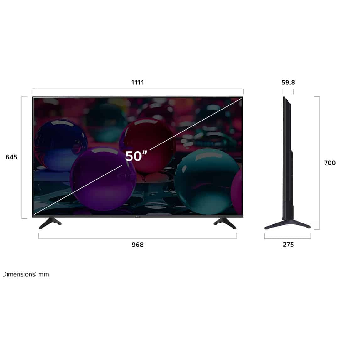 Televisor con webOS 25 4K UHD AI 50" LG