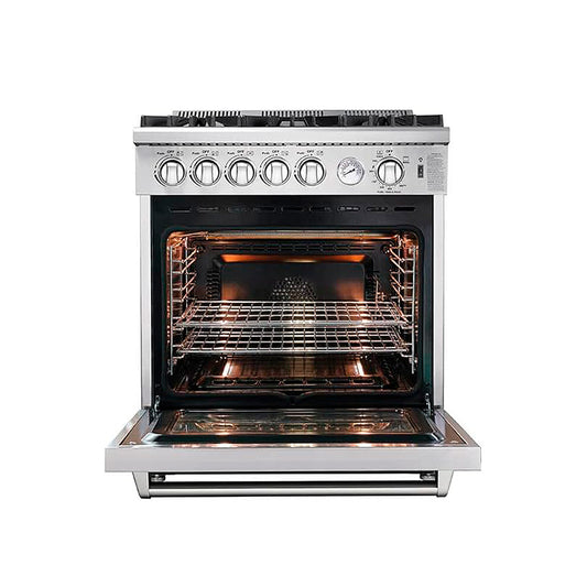 Cocina a Gas de Acero Aspecto Industrial 30" Venecia 76 Drija