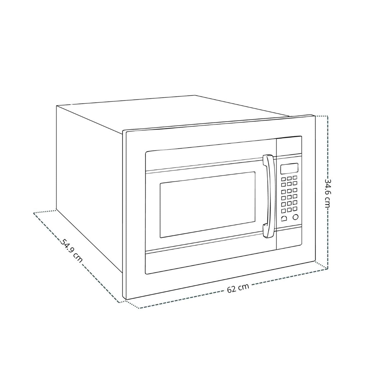 Horno Microondas Empotrable Negro Veneto 62L Drija