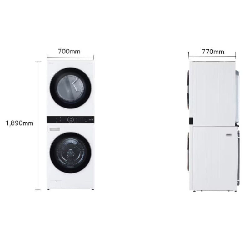 Centro de Lavado Blanco Wash Tower de 22KG LG