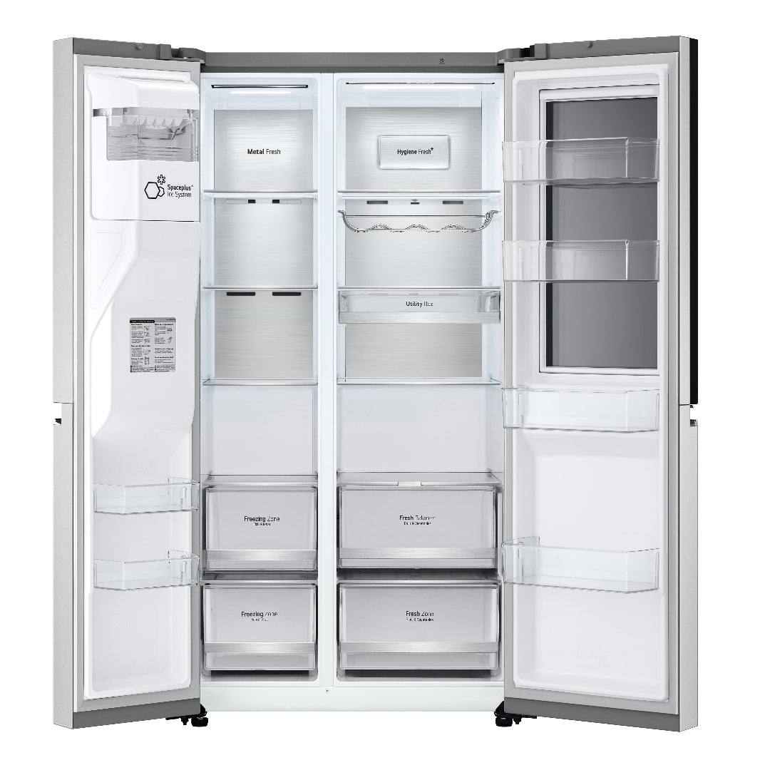 Nevera Side by Side de Acero InstaView con Dispensador de Agua de 598 Litros LG