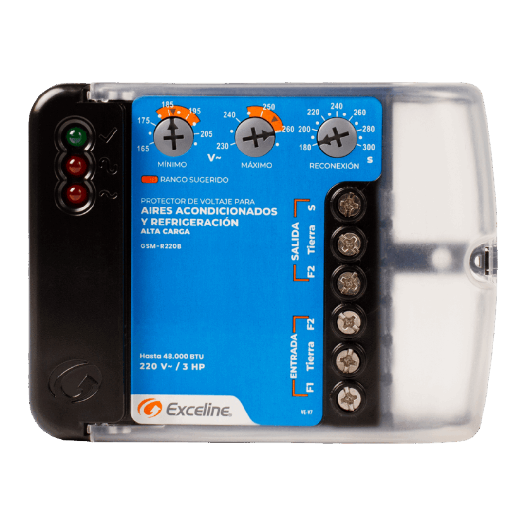 Protector de Voltaje para Aires Acondicionados de Bornera 220V Exceline