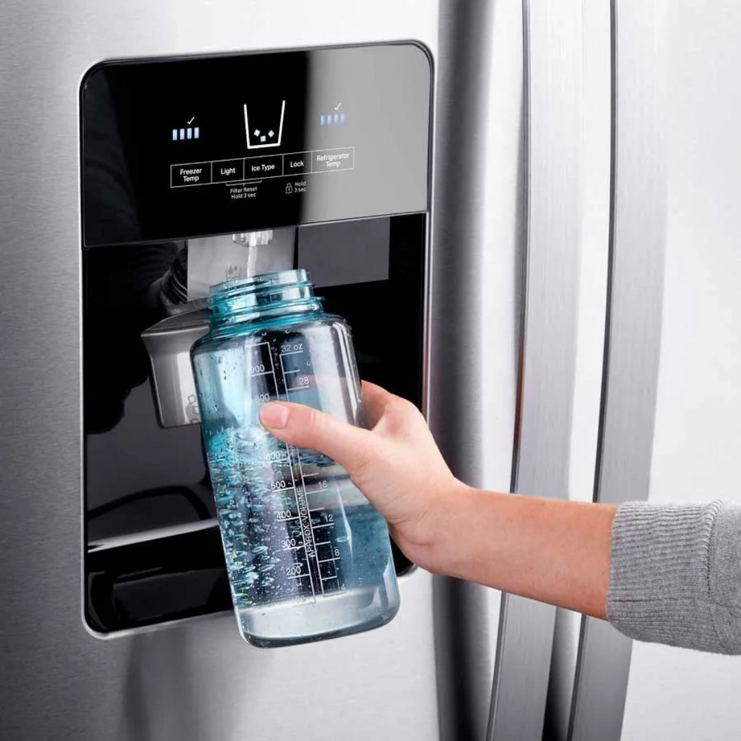 Nevera Side by Side de Acero con Dispensador de Agua 595L Whirlpool