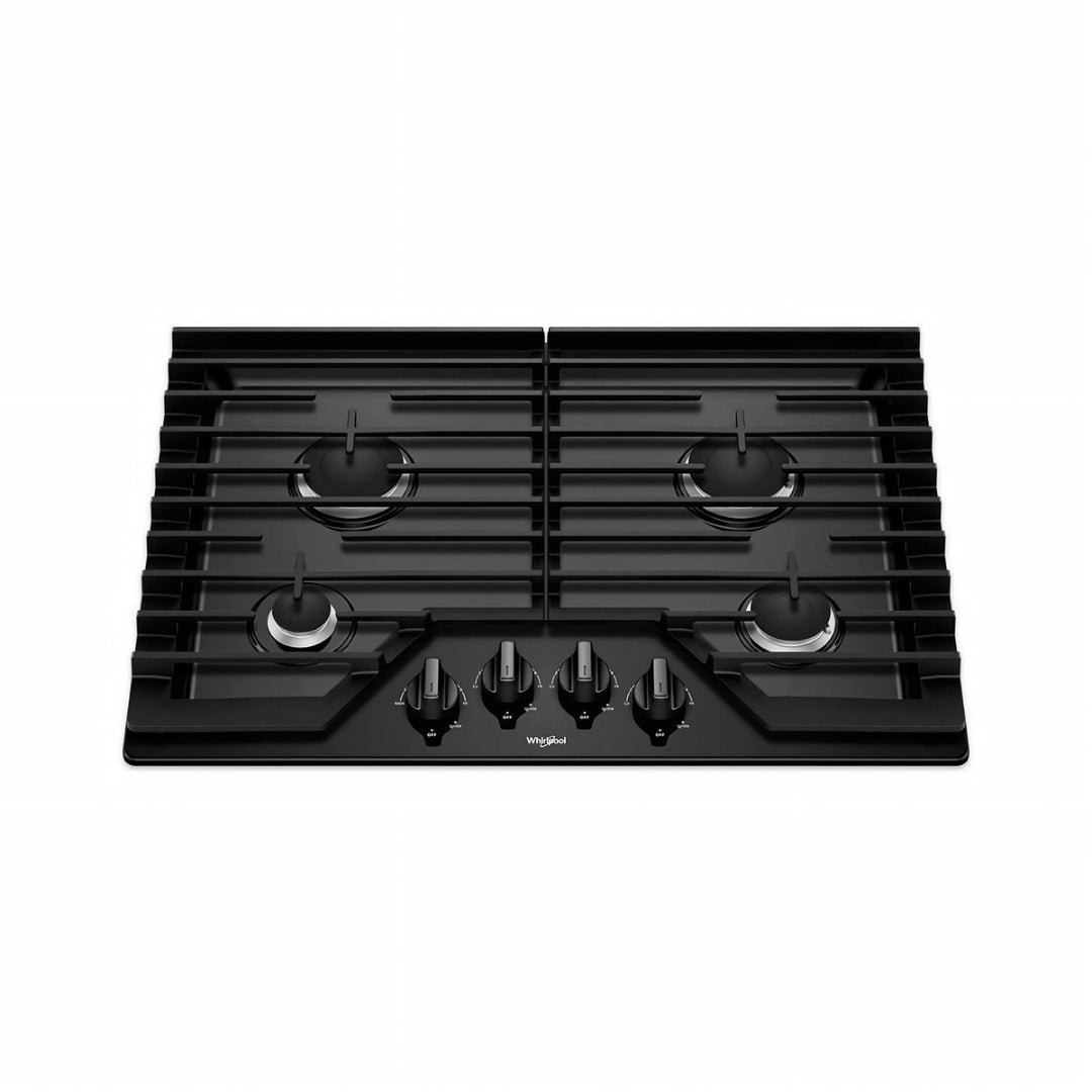 Tope a Gas de 4 Hornillas Negro 30" Whirlpool
