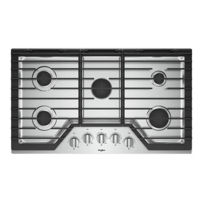 Tope a Gas de 5 Hornillas de Acero 36" Whirlpool