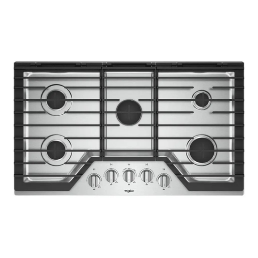 Tope a Gas de 5 Hornillas de Acero 36" Whirlpool