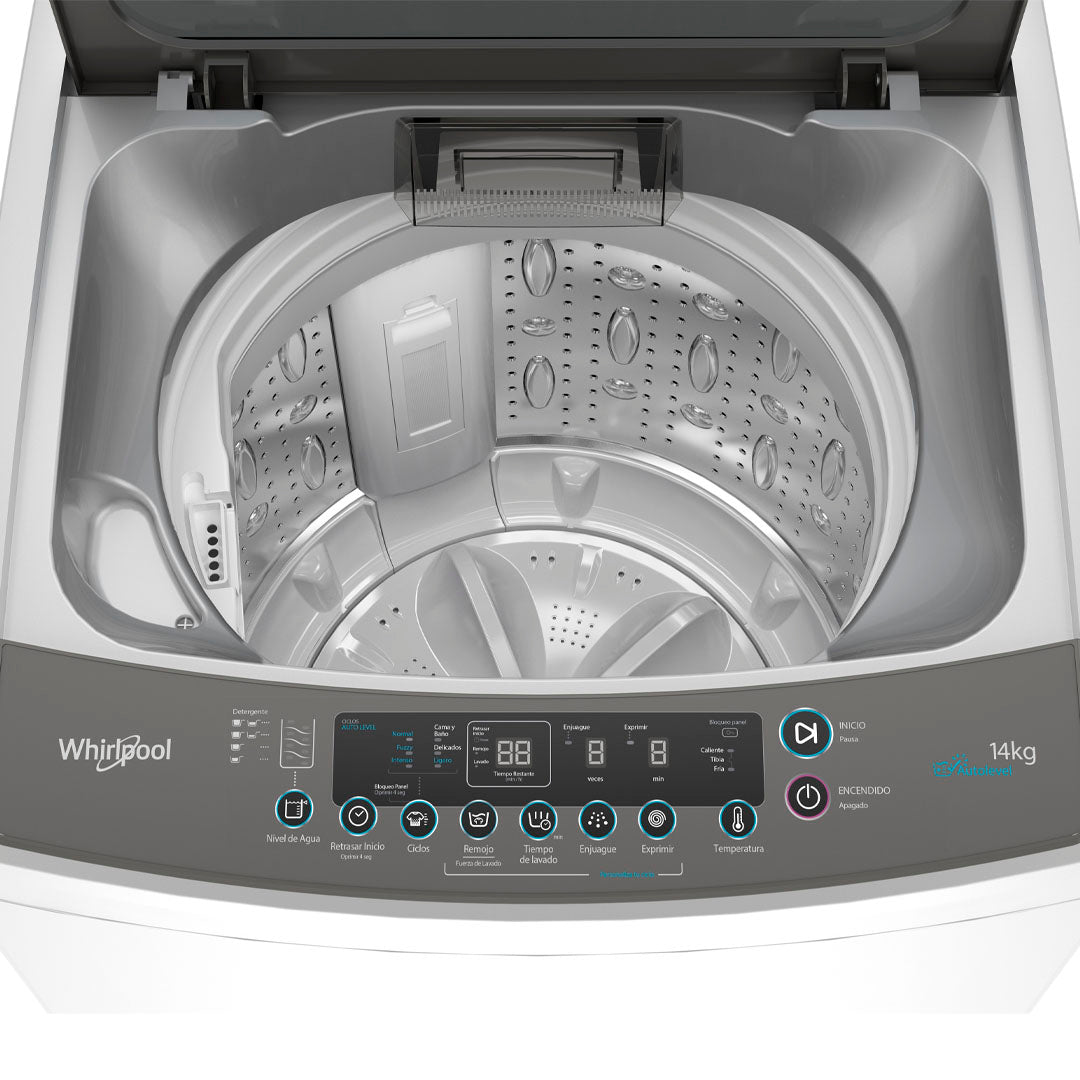 Lavadora Automatica Gris de 14Kg Whirlpool