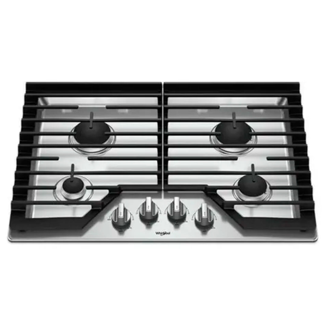 Tope a Gas de 4 Hornillas de Acero 30" Whirlpool