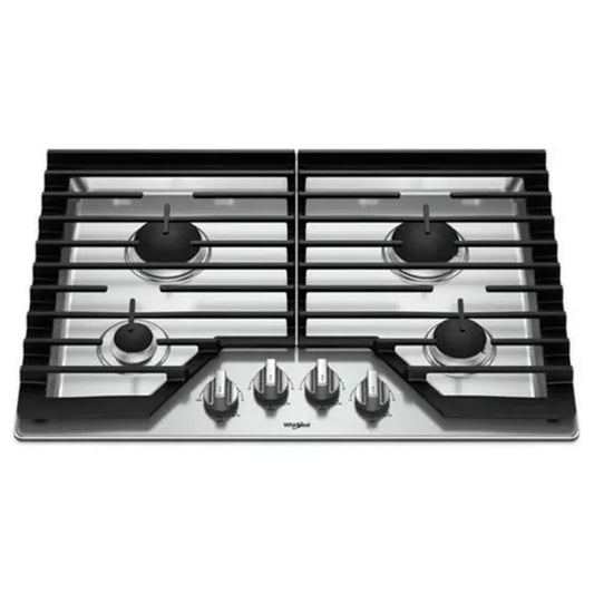 Tope a Gas de 4 Hornillas de Acero 30" Whirlpool