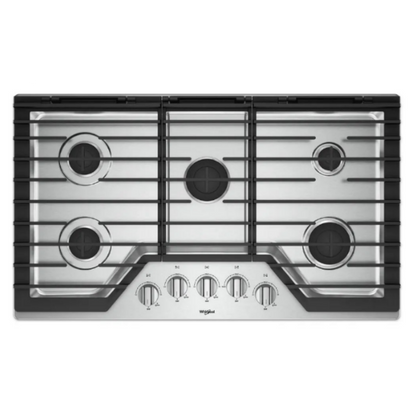 Tope a Gas de 5 Hornillas de Acero 36" Whirlpool