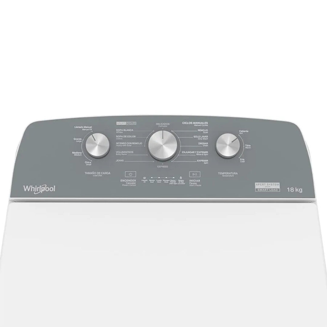 Lavadora Automatica Blanca de 18Kg Whirlpool