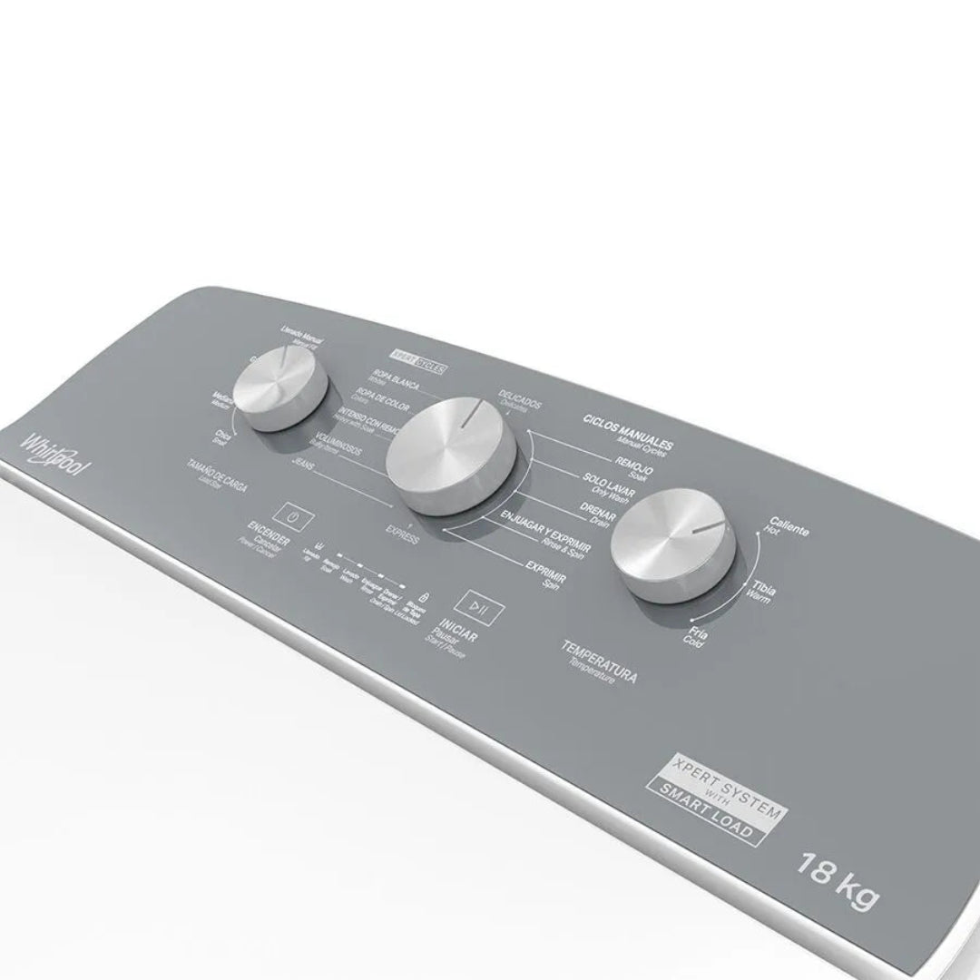 Lavadora Automatica Blanca de 18Kg Whirlpool