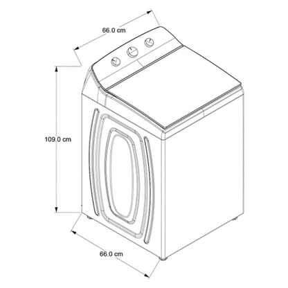 Lavadora Automatica Blanca de 18Kg Whirlpool