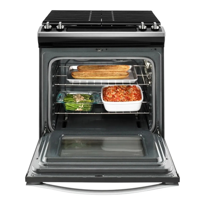 Cocina a Gas de Acero Slide-In de 30" Whirlpool