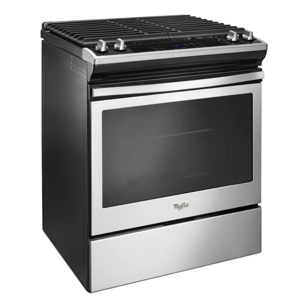Cocina a Gas de Acero Slide-In de 30" Whirlpool