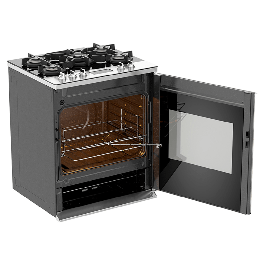 Cocina a Gas de Acero y Vitrocerámica Full Side Door de 30" Whirlpool