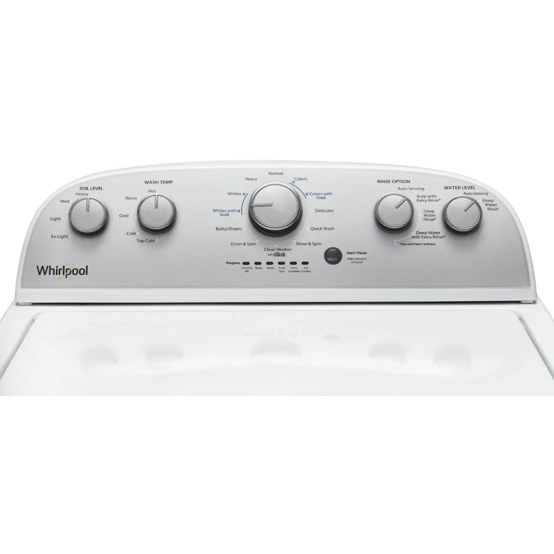 Lavadora Automatica Blanca 12 Ciclos de 3.9 Pies 21Kg Whirlpool