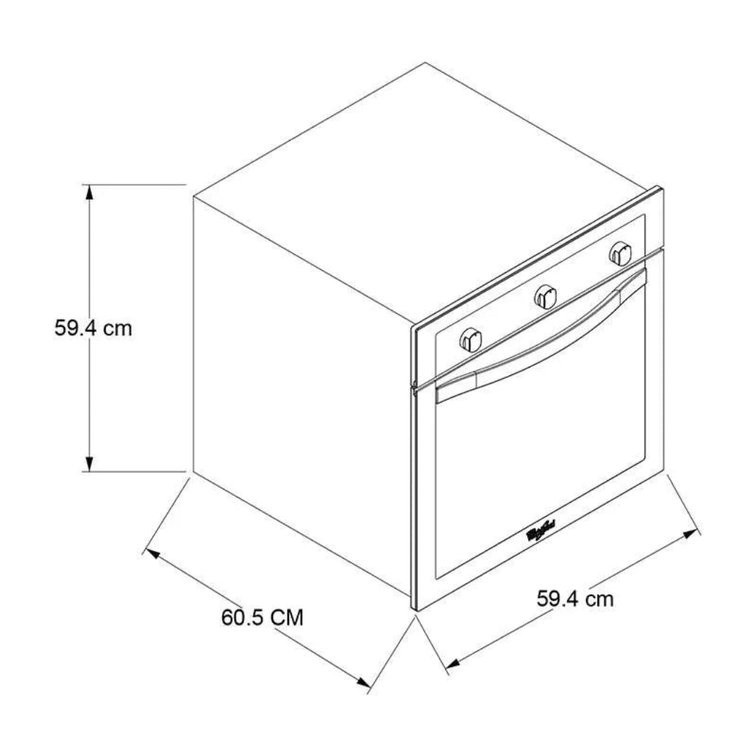 Horno a Gas Gris con Convección de 24" Whirlpool