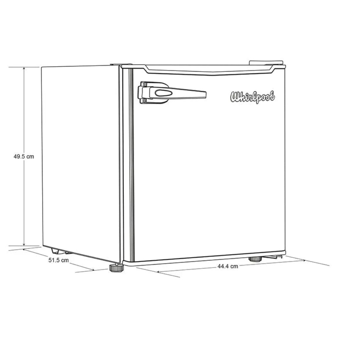 Nevera Ejecutiva Acero Roja de 1 Puerta de 2" Whirlpool