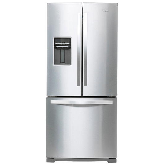 Nevera Side by Side French Door 3 Puertas de Acero con Dispensador de Agua 566L Whirlpool