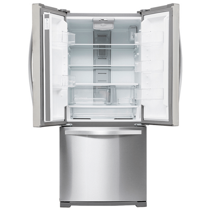 Nevera Side by Side French Door 3 Puertas de Acero con Dispensador de Agua 566L Whirlpool