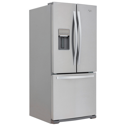 Nevera Side by Side French Door 3 Puertas de Acero con Dispensador de Agua 566L Whirlpool