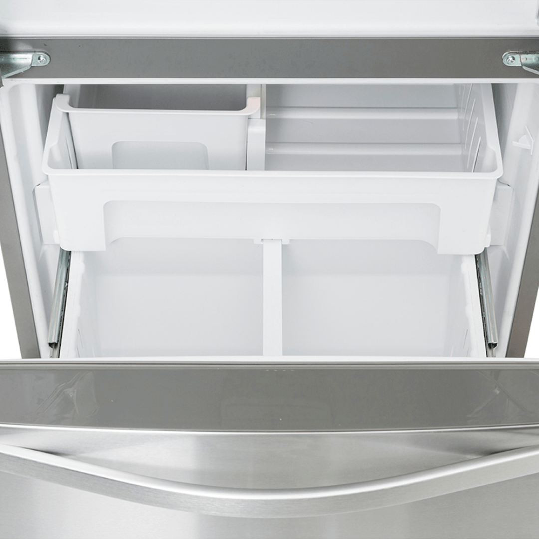 Nevera Side by Side French Door 3 Puertas de Acero con Dispensador de Agua 566L Whirlpool