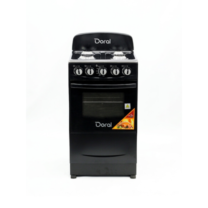 Cocina a Gas Negra con Copete 20" Doral