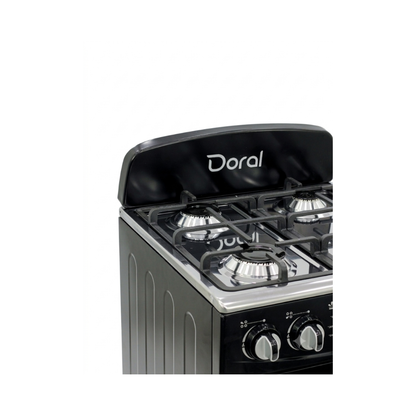 Cocina a Gas Negra con Copete 20" Doral