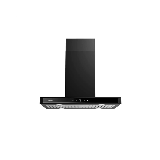 Campana Isla Negra de 76 cm - Tetra Isla Touch 76 Black Vetrux