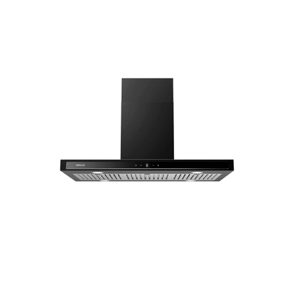 Campana Isla Negra de 90 cm - Tetra Isla Touch Black 90 Vetrux