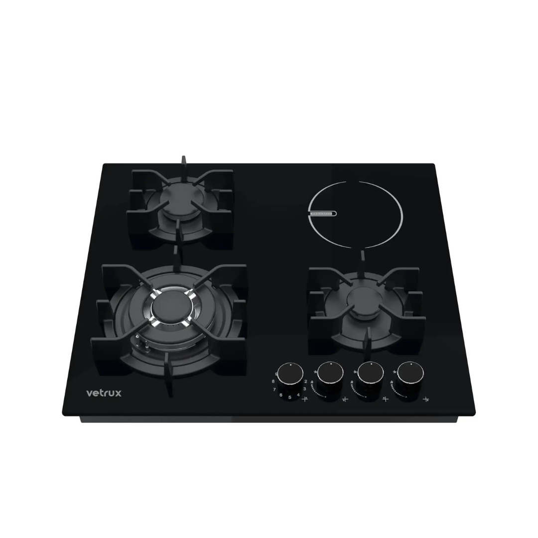 Tope de Cocina Mixto de Vitrocerámica 60 cm 220V Flexi 60 Vetrux