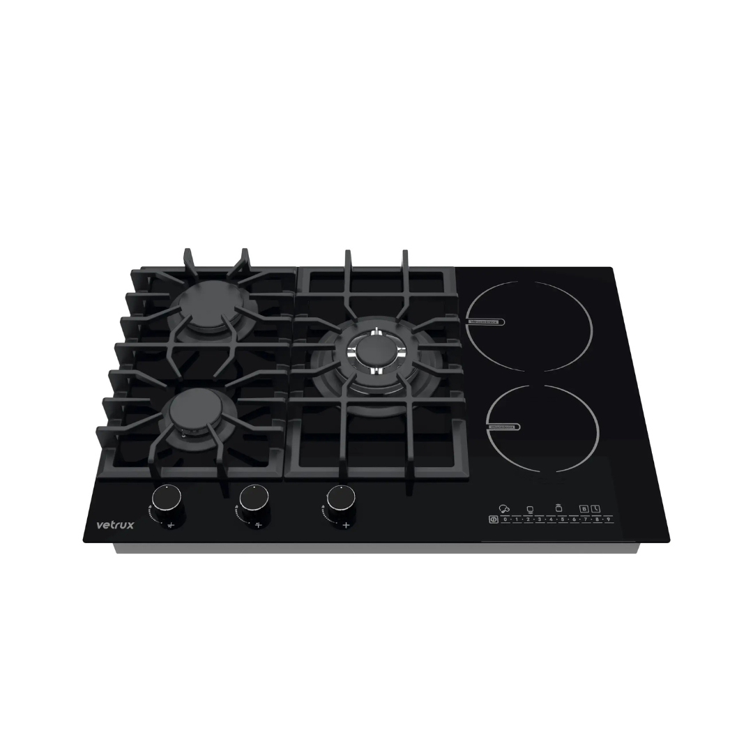 Tope de Cocina Mixto de Vitrocerámica 76 cm 220V Flexi 76 Vetrux