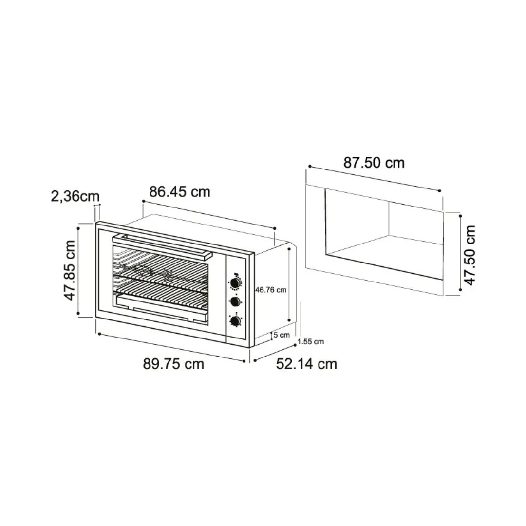Horno a Gas de 90 cm Ignita Pro 90 Vetrux