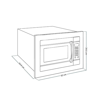 Horno Microondas Empotrable 60 cm de 45L Vortex Vetrux