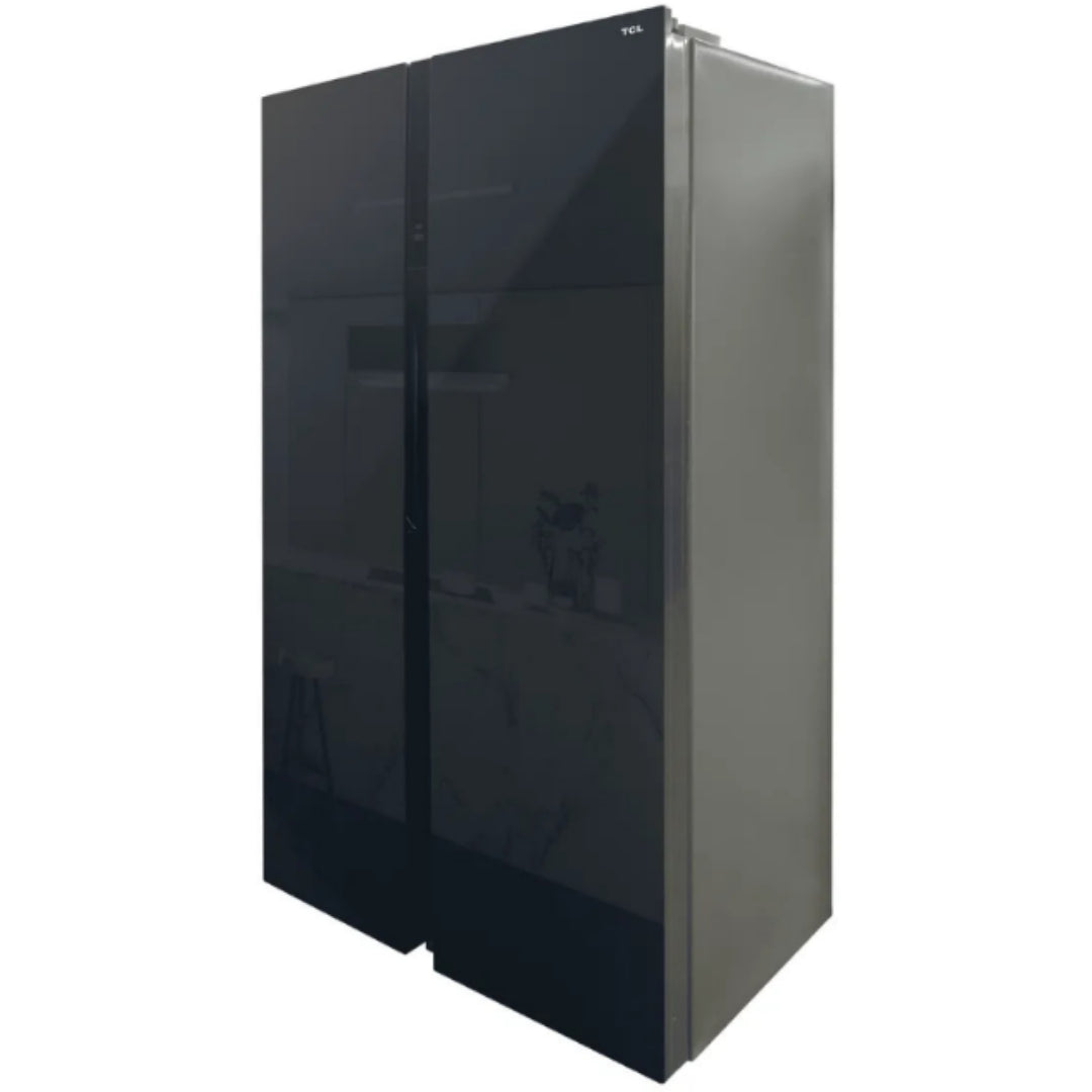 Nevera Side by Side de Vidrio Negra de 520 Litros TCL