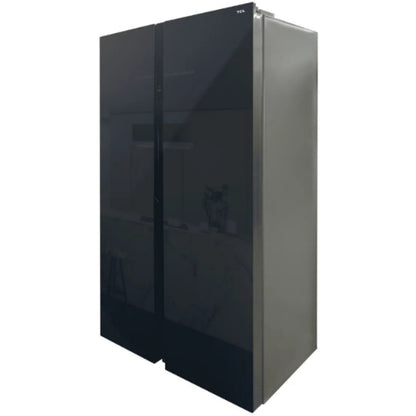 Nevera Side by Side de Vidrio Negra de 520 Litros TCL