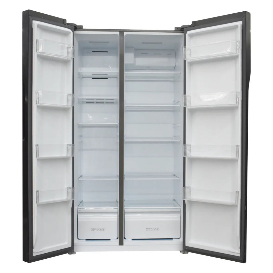 Nevera Side by Side de Vidrio Negra de 520 Litros TCL