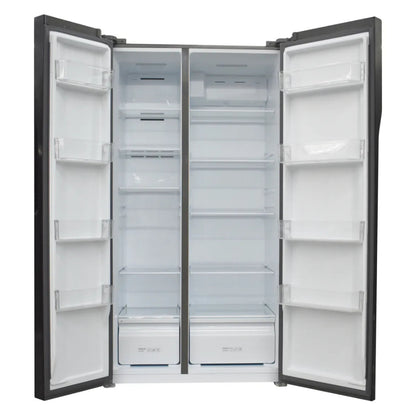 Nevera Side by Side de Vidrio Negra de 520 Litros TCL
