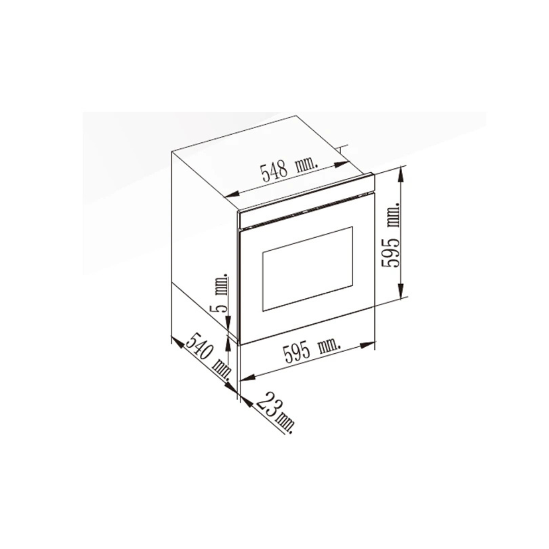 Horno Eléctrico de 60 cm Elektro Pro 60 + 220V Vetrux