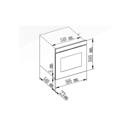 Horno Eléctrico de 60 cm Elektro Pro 60 + 220V Vetrux